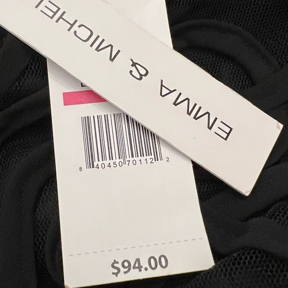 Emma & Michele Black Lace Pleated Dress XL/16 - Picture 8 of 8